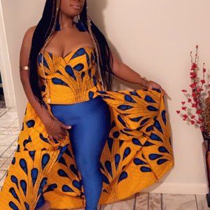 African Print Shirt Dress